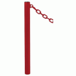 POTELET PROVINCE Ø76 MM CHAINES 1 ANNEAU INOX ROUGE 3004 - PROCITY