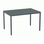 TABLE À MANGER VERSYS AVEC BASE ANTHRACITE RAL 7016 120 X 80 X 743 CM GRIS FONCÉ