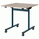 TABLE MALIBU RAB. 80X80 T6 DL STRA ABS ACACIA/BLEU 5025 - MANUTAN EXPERT