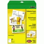 CARTES POSTALES PC, A6, 185 G/M2, BLANC - LOT DE 2