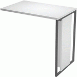 EXTENSION BUREAU RAZOR - 80 CM - PIEDS ANTHRACITE - BLANC - ARTARREDI