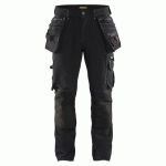 PANTALON DE TRAVAIL X1900 ARTISAN STRETCH 4D NOIR TAILLE 48 - BLAKLADER