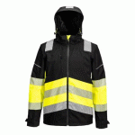 PORTWEST PW368 VESTE DE PLUIE EXTREME PW3 HV CLASSE 1 JAUNE/NOIR - TAILLE XL