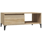 TABLE BASSE CHÊNE SONOMA 90X50X36,5 CM BOIS D'INGÉNIERIE