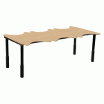 TABLE ERGO TECHNIC 205X110 RÉGLABLE COMPACT ÉRABLE/NOIR - SUNSET CREATION