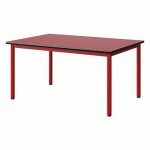 TABLE MALIBU 120X80 T3 4P ST ANTIB ROUG U321/NOIR ROUGE 3020