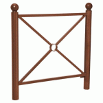 BARRIÈRE PROVINCE SIMPLE CROIX 1.07 M BOULE ZINC ASP CORTEN - PROCITY