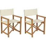 CHAISES DE METTEUR EN SCÈNE PLIANTES LOT DE 2 BOIS TECK MASSIF