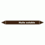 LOT DE 3 - MARQUEUR TUYAUTERIE - HUILE SOLUBLE - VINYLE LAMINÉ - NFX 08-105 150 X 12 MM