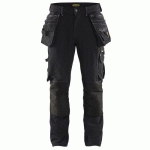 PANTALON DE TRAVAIL X1900 ARTISAN STRETCH 4D NOIR TAILLE 42L - BLAKLADER