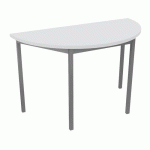 TABLE DE RÉUNION DEMI-LUNE TREFF 120 X 60 BLANC/ ALU