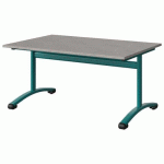 TABLE MALIBU 120X80 T3 DL STRA ABS BÉTON F186/BLEU 5018