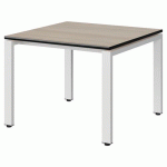 TABLE MALIBU 80X80 T3 SOUDÉ STR ACACIA/NOIR BLC 9016