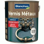 VERNIS MÉTAUX - PROTECTION TOUS MÉTAUX EXTÉRIEURS - BRILLANT - 2,5 L BLANCHON