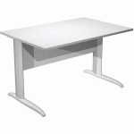 BUREAU DROIT PIEDS L EN MÉTAL FAST - 120 CM - BLANC -