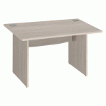 BUREAUX DROITS L 120 CHÊNE GRIS PIÈTEMENT PLEIN BOIS CHÊNE GRIS