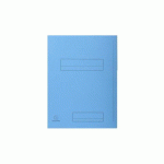 CHEMISES DOSSIER 2 RABATS EXACOMPTA SUPER 24 X 32 CM BLEU CLAIR - PAQUET DE 50