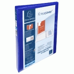 CLASSEUR PP PERSONNALISABLE KREACOVER - 4 ANNEAUX EN D 20MM - A4 MAXI - BLEU - LOT DE 10