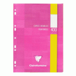COPIES DOUBLES 400 PAGES PETITS CARREAUX FORMAT A4 21 X 29,7 CM METRIC CLAIREFONTAINE - PERFORÉES
