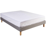 TERRE DE NUIT - DRAP HOUSSE 100% COTON BLANC - BONNET 27 CM 140X190 - BLANC