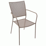 FAUTEUILS EGEO ACIER PEINT - SABLE