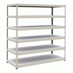 RAYONNAGE MANUTAN RAPID 1 2440X2440X915 6 TAB GRIS MÉLA