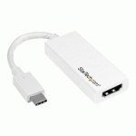 STARTECH.COM ADAPTATEUR USB C VERS HDMI - CONVERTISSEUR USB TYPE C VERS HDMI - COMPATIBLE THUNDERBOLT 3 - 4K 60 HZ - BLANC (CDP2HD4K60W) - ADAPTATEUR VIDÉO - HDMI / USB - 15 CM