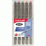 STYLO ROLLER EYE FINE UB-157, ÉTUI DE 5, ASSORTIS - LOT DE 2