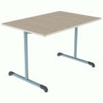 TABLE BANDANA 120X80 T6 DL STRAT POLY. ÉRABLE G. BEIGE/LAGON - MOBIDECOR