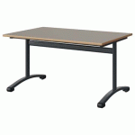 TABLE MALIBU 120X80 T4 DL STRA ALAISÉ GRIS U727/GRIS 7016
