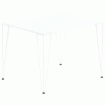 TABLE RÉUNION LORI 100 X 70 CM PLATEAU BLANC PIED BLANC - MBA