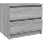 TABLE DE CHEVET SONOMA GRIS 50X39X43,5 CM BOIS D'INGÉNIERIE