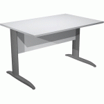 BUREAU DROIT PIEDS L EN MÉTAL FAST 120CM GRIS ANTHRACITE