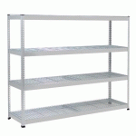 RAYONNAGE RAPID 1 1980X1525X455 4 TAB GRILLAGÉE GRIS