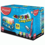 SCHOOLPACK MAPED DE 144 FEUTRES COLORPEPS POINTE MOYENNE ASSORTIS