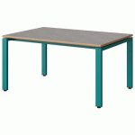 TABLE MALIBU 120X80 T3 SOUDÉ STR ALAISÉ BÉTON F186/BLEU 5018
