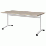 TABLE MALIBU 160X80 T5 DL STRA ABS ACACIA/BLC 9016