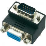 ADAPTATEUR VGA RENKFORCE [1X VGA MÂLE - 1X VGA FEMELLE] COUDÉ À 90° 0 M NOIR
