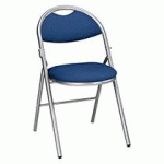 CHAISES PLIANTES SUPER CONFORT TISSU NON FEU ALLUMETTE PIÉTEMENT ALUMINIUM - BLEU - LOT DE 2