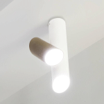 NEMO TUBES PLAFONNIER LED À 2 LAMPES BLANC/GRIS