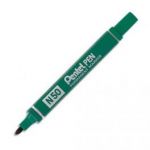 PENTEL MARQUEUR PERMANENT POINTE OGIVE CORPS MÉTAL ENCRE VERTE INDÉLÉBILE N50