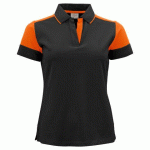 PRINTER PRIME PRIME POLO FEMMES NOIR/ORANGE - TAILLE M