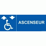 LOT DE 3 - PANNEAU ASCENSEUR AVEC PICTO PMR - 210 X 75 - PVC