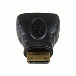 STARTECH.COM ADAPTATEUR MINI HDMI VERS HDMI - CONVERTISSEUR HDMI HAUTE VITESSE 4K - ADAPTATEUR HDMI HAUT DÉBIT ULTRA HD 4K 30HZ - HDMI 1.4 - CONNECTEURS PLAQUÉS OR - NOIR