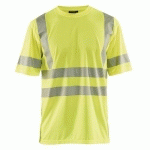 T-SHIRT ANTI-UV HAUTE VISIBILITÉ JAUNE FLUORESCENT TAILLE S - BLAKLADER