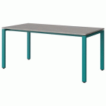 TABLE MALIBU 160X80 T5 SOUDÉ STRA ABS BÉTON F186/BLEU 5018