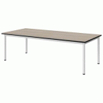 TABLE MALIBU 180X80 T2 4P STRA ACACIA/NOIR BLC 9016