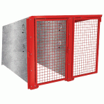 ABRI VÉLOS BERLIN COMPLÉMENTAIRE 2 PLACES PORTES PEINTES - ROUGE 3020 - MANUTAN COLLECTIVITÉS