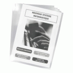 CHEMISE COIN PLASTIQUE BRUNEAU A4 PVC 15/100E TRANSPARENTE INCOLORE - PAQUET DE 10