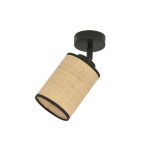 EULUNA SPOT POUR PLAFOND YOGA NOIR/ASPECT ROTIN 1 LAMPES